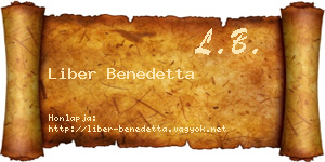 Liber Benedetta névjegykártya